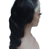 16" body wave human hair wig