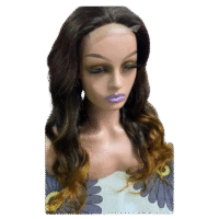Closure semi human long wavy